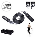 8' Black Aerobic Exercise Jump Rope - Boxing/ Skipping/ Adjustable Speed
